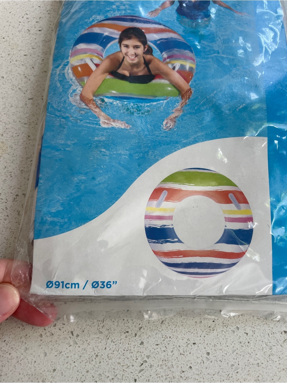 Multi-Color Inflatable Swimming Tube - Picture 2 of 3